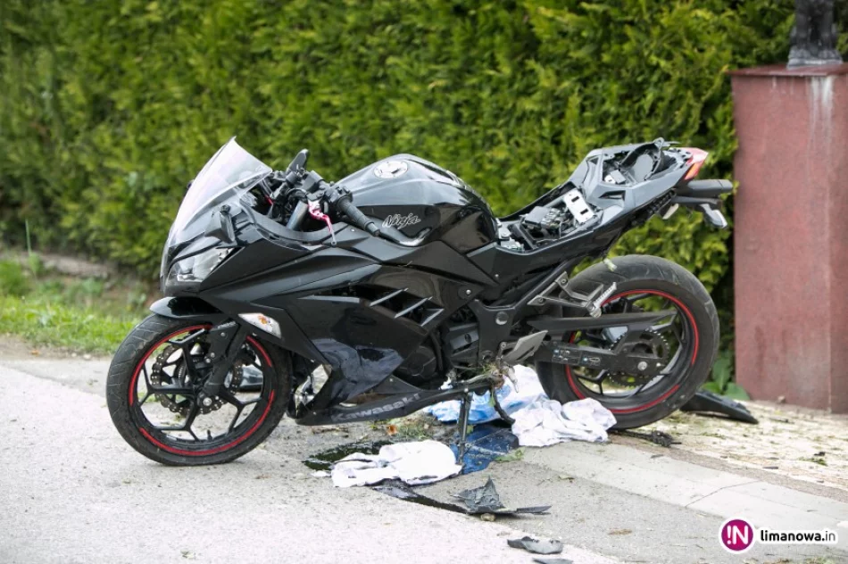 Motocyklista uderzył w betonowy przepust (video) - zdjęcie 3