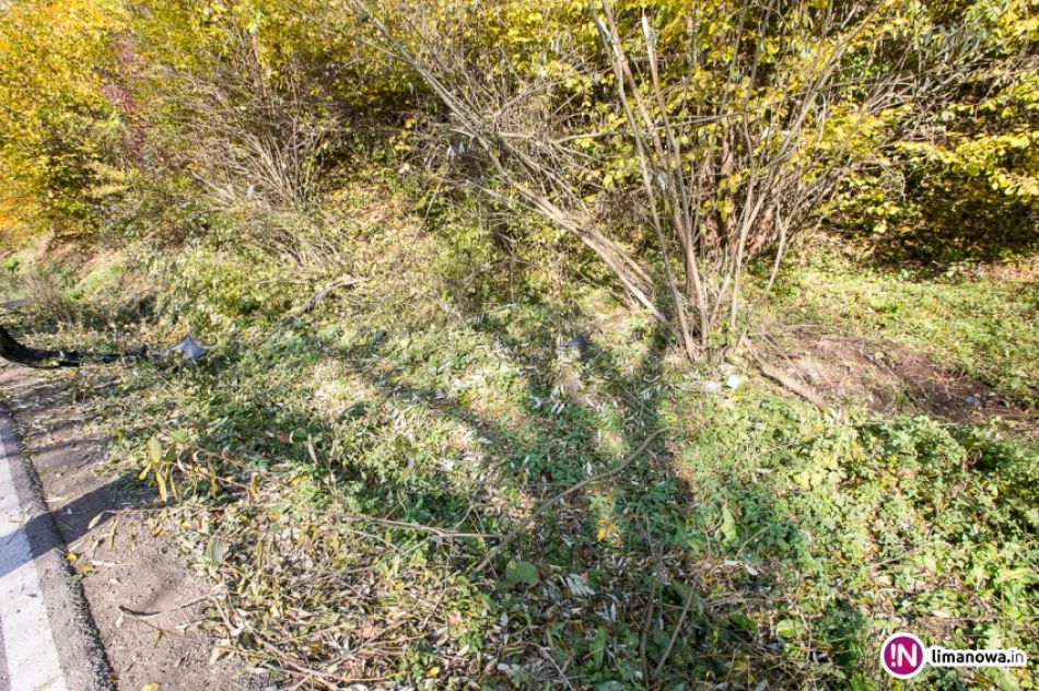 Dachowanie auta. Strażacy wydobywali kierowcę (wideo) - zdjęcie 3