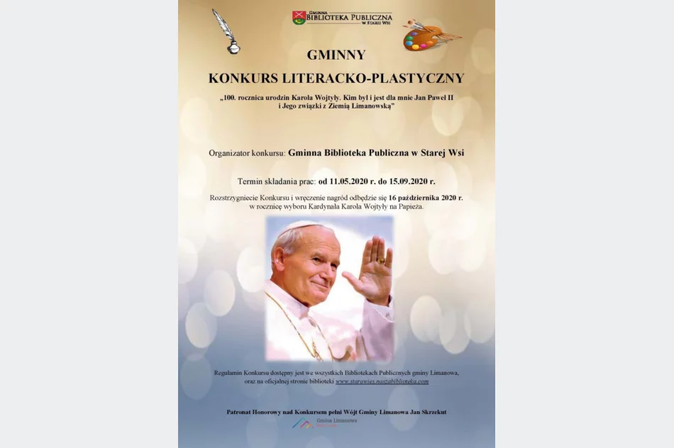 Gminny Konkurs 100. urodzin Karola Wojtyły - w bibliotece w Starej Wsi - zdjęcie 2