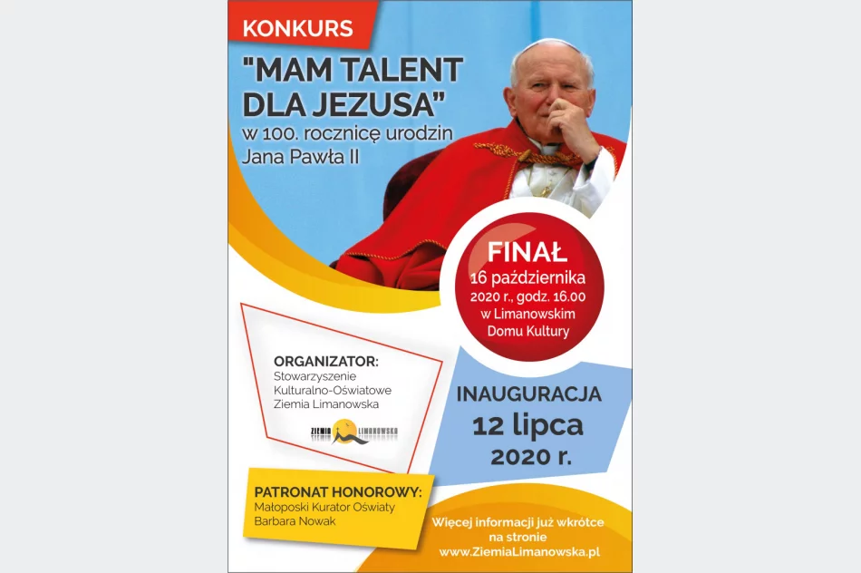 Stowarzyszenie Kulturalno - Oświatowe Ziemia Limanowska organizatorem konkursu w 100 rocznicę urodzin Jana Pawła II - zdjęcie 2