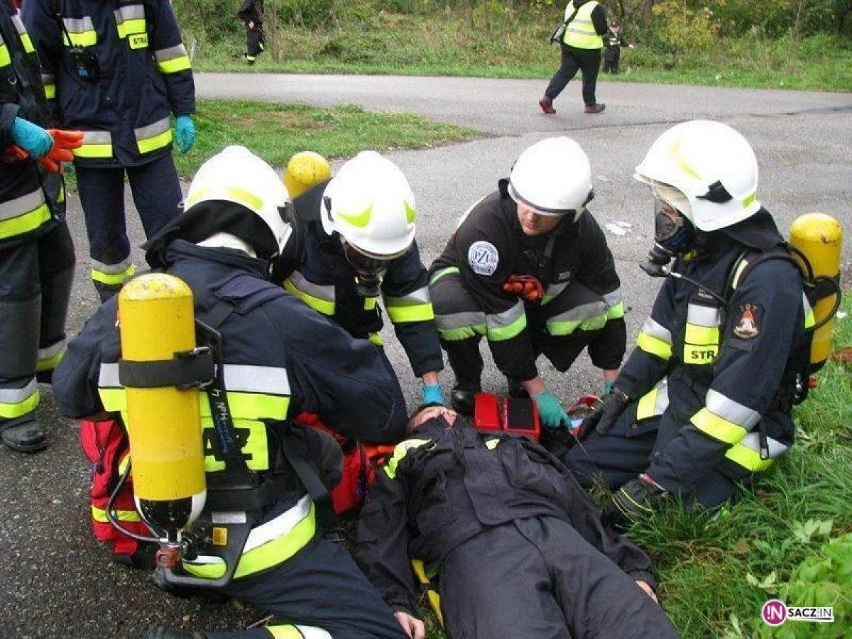 Myślec - ćwiczenia gminne jednostek OSP z terenu miasta i gminy Stary Sącz