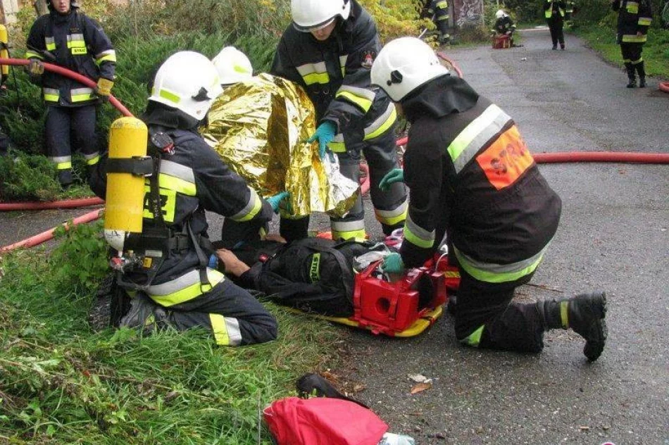 Myślec - ćwiczenia gminne jednostek OSP z terenu miasta i gminy Stary Sącz - zdjęcie 3