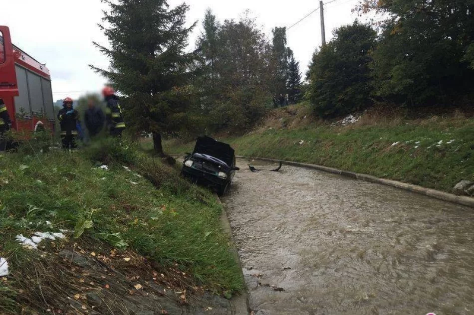 Potrącił pieszego i wpadł do rzeki - zdjęcie 2