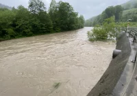 Drugi stopień ostrzeżenia hydrologicznego. Zobacz jak wygląda rzeka Łososina - zdjęcie główne