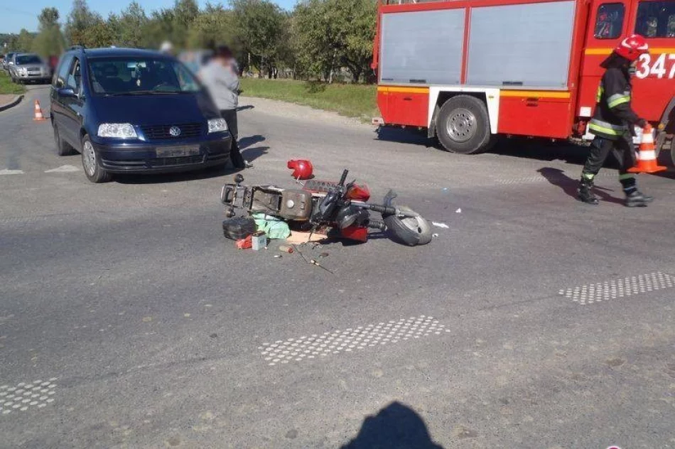 Zderzenie samochodów i motocykla - zdjęcie 2