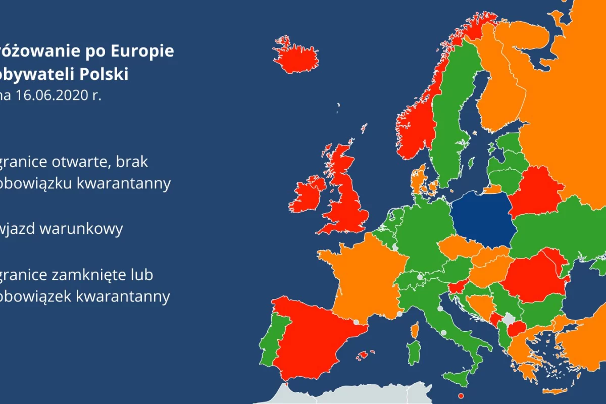 Które granice w Europie są otwarte, które zamknięte lub obowiązuje kwarantanna?