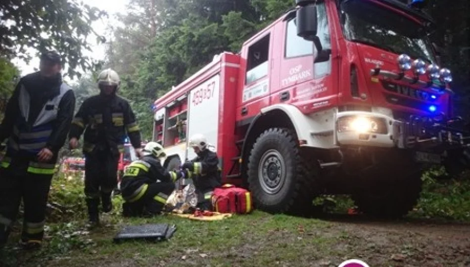 Pożar lasu i wypadek ciągnika - to scenariusz strażackich ćwiczeń - zdjęcie 1