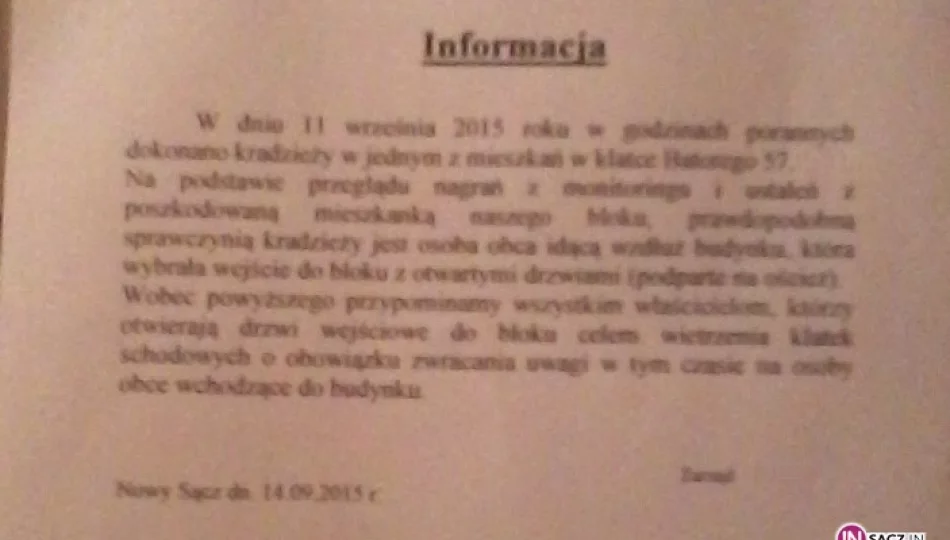 Okradli kobietę, bo sąsiedzi zostawili otwartą na oścież bramę wejściową - zdjęcie 1