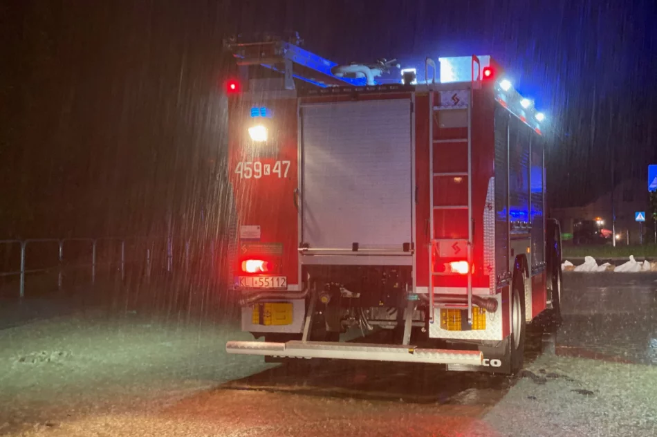 Ulewy: 300 interwencji straży, w poniedziałek 22 domy podtopione. Prezydent w Łapanowie - zdjęcie 3