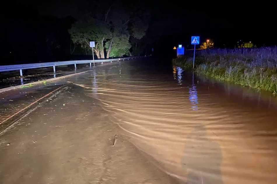 Ulewy: 300 interwencji straży, w poniedziałek 22 domy podtopione. Prezydent w Łapanowie - zdjęcie 11