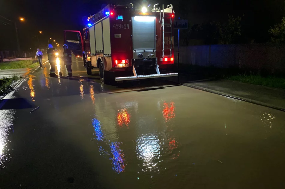 Ulewy: 300 interwencji straży, w poniedziałek 22 domy podtopione. Prezydent w Łapanowie - zdjęcie 16