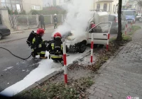 Nowy Sącz, Narutowicza - spłonęło auto - zdjęcie główne