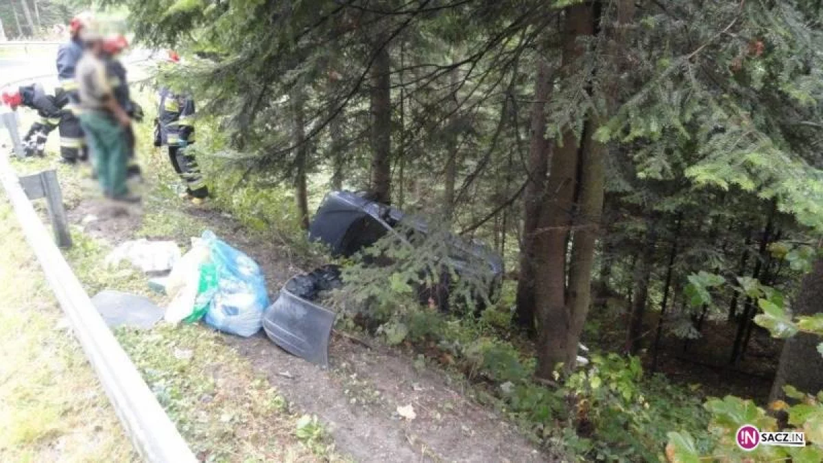 Berest - auto wypadło z drogi