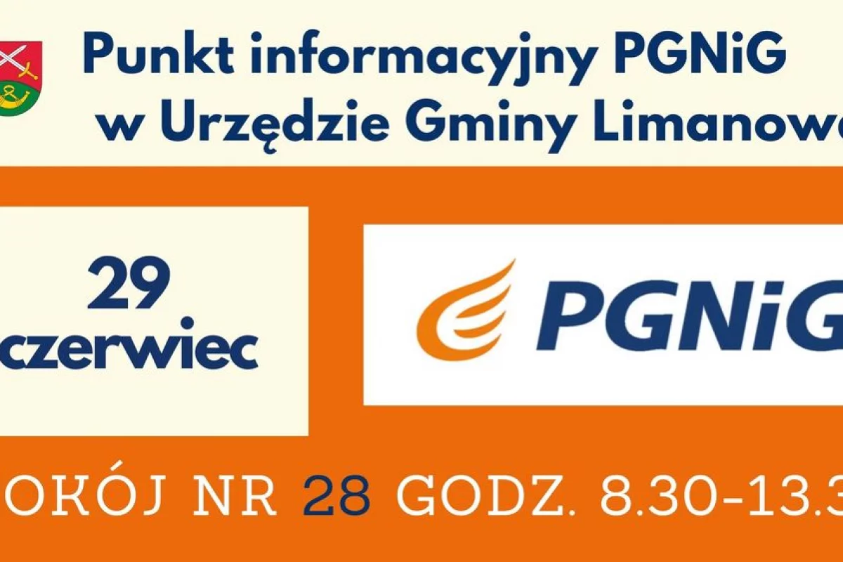 29 czerwca - dyżur doradcy PGNiG w Urzędzie Gminy Limanowa