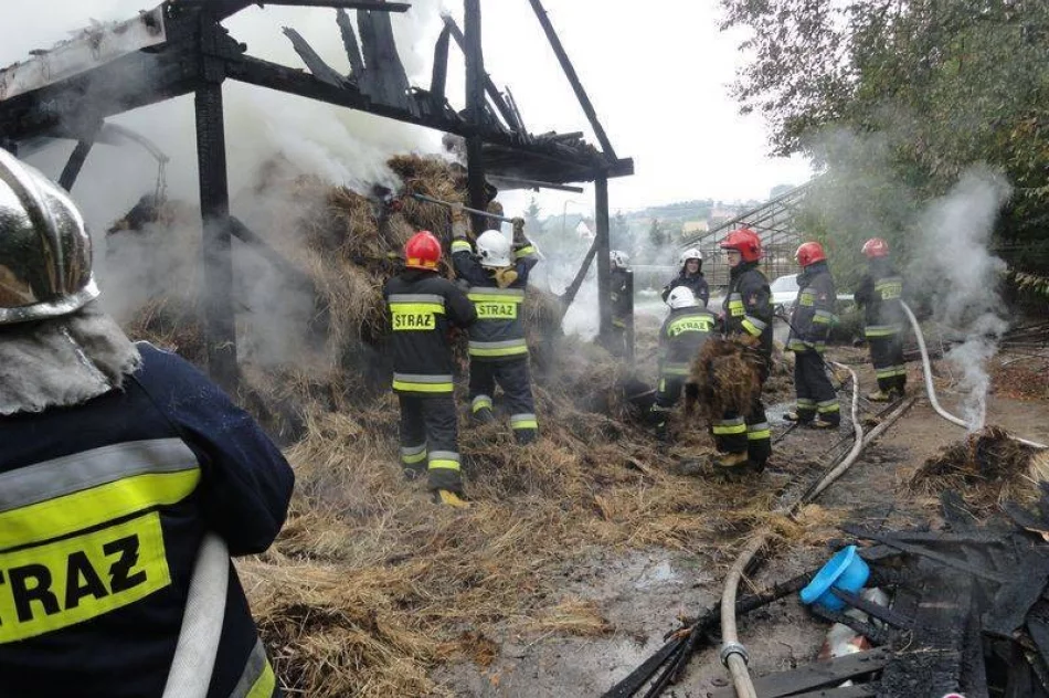 Biczyce Dolne – pożar stodoły - zdjęcie 2