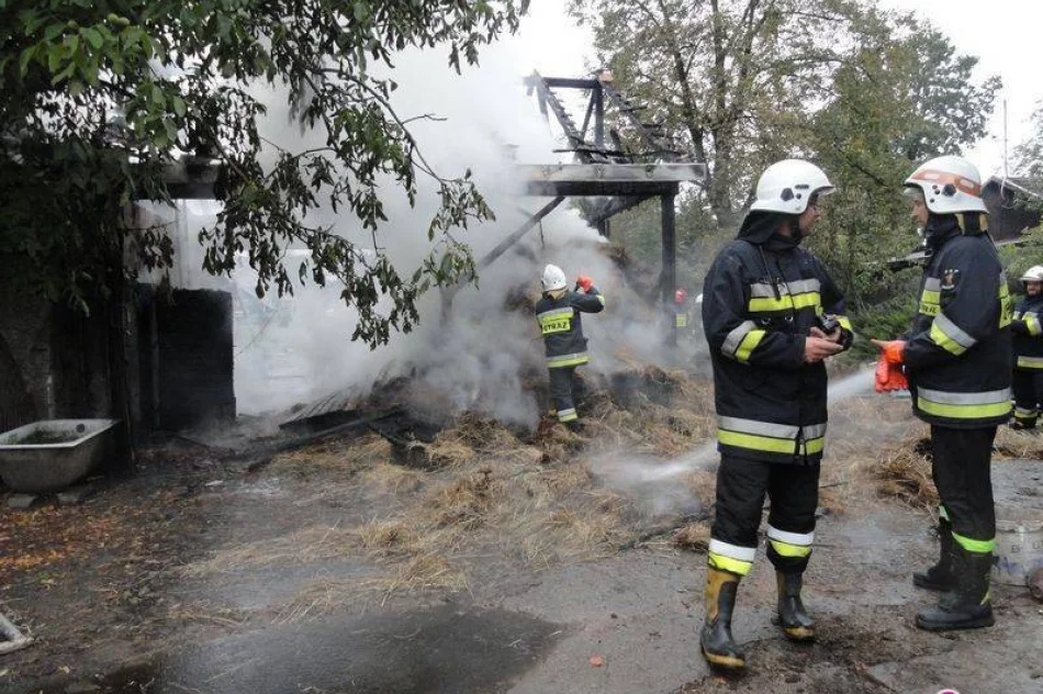 Biczyce Dolne – pożar stodoły - zdjęcie 3