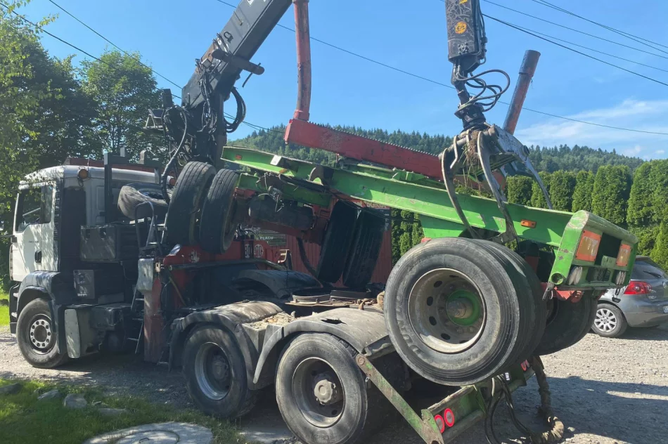 Dłużyca wypadła na chodnik, złamała słup i zerwała linie energetyczne - zdjęcie 3