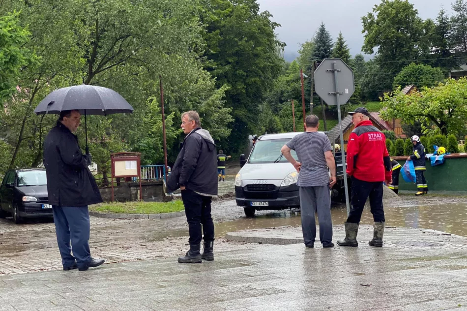 Ponad 20 interwencji straży po gwałtownej burzy. Zalane posesje, zatkane przepusty, powalone drzewa - zdjęcie 2
