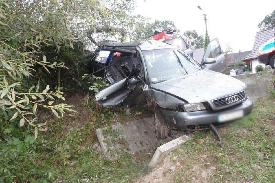 Tylicz – dachowanie samochodu osobowego - zdjęcie 3