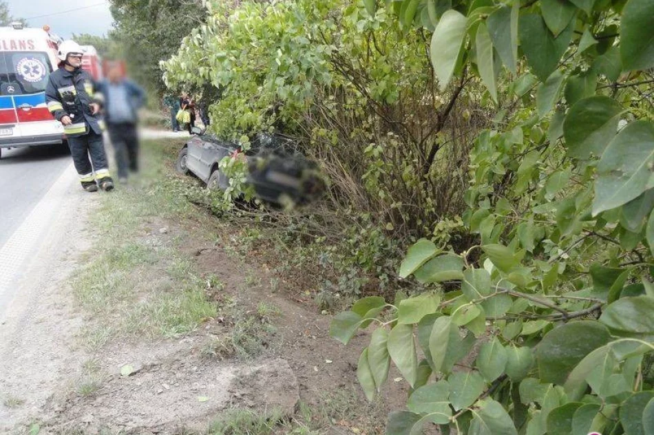 Świniarsko – samochód wypadł z drogi - zdjęcie 2