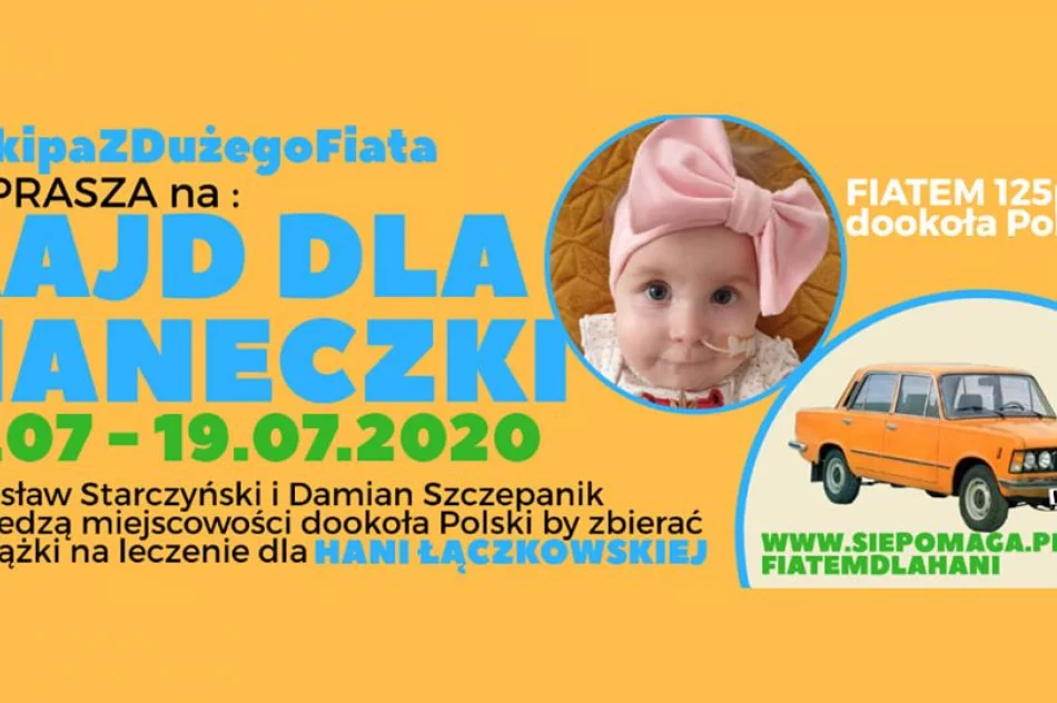 "Dużym Fiatem" jedzie dookoła Polski, by zebrać pieniądze dla chorej dziewczynki. W niedzielę odwiedzi Limanowszczyznę - zdjęcie 2