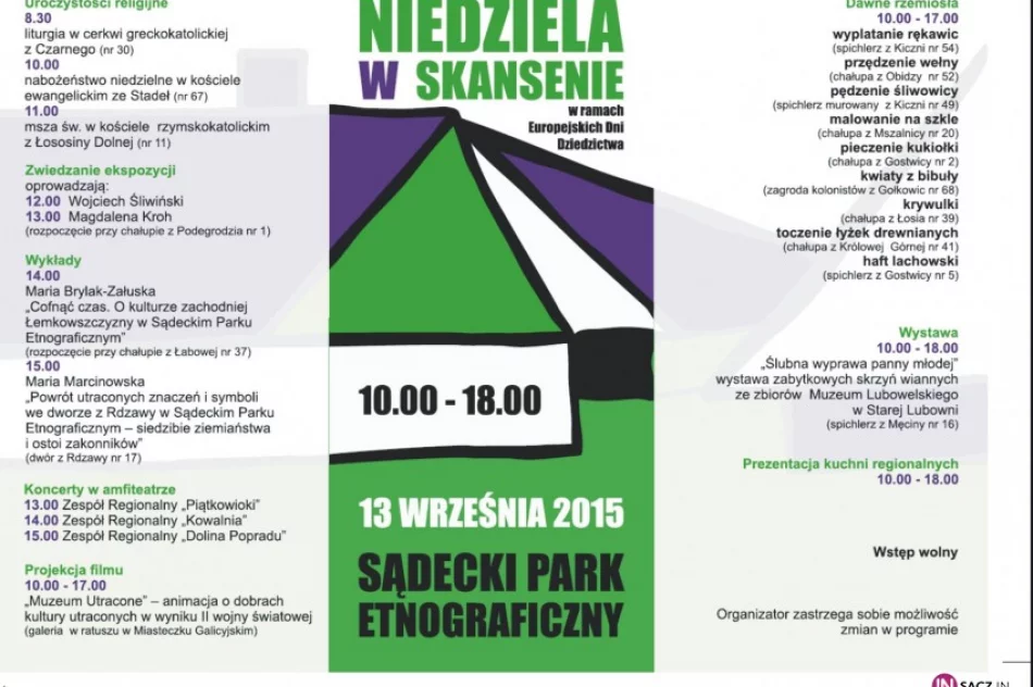 40. urodziny Sądeckiego Parku Etnograficznego –„Niedziela w Skansenie” i konferencja - zdjęcie 2