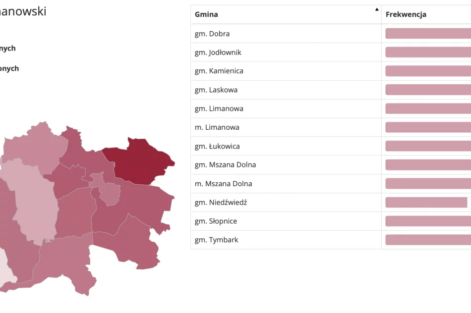 Frekwencja w gminach powiatu limanowskiego w wyborach Prezydenta Rzeczypospolitej Polskiej 2020 r. - zdjęcie 2