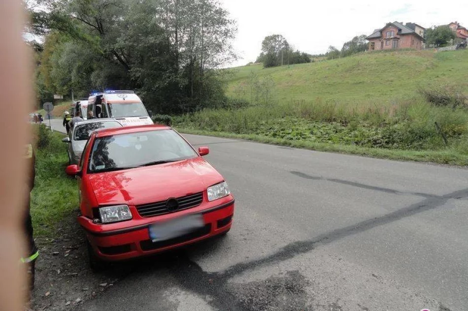 Naściszowa - zderzenie dwóch aut, dwie osoby ranne w tym dziecko - zdjęcie 2
