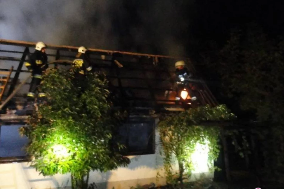 Grybów, Sośnie Dolne - spłonął budynek gospodarczy - zdjęcie 2