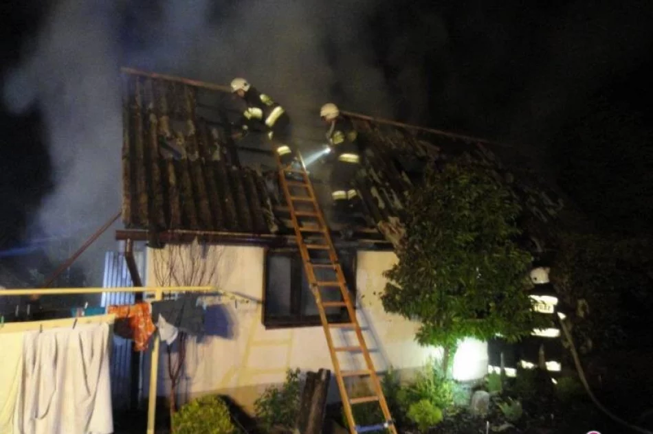 Grybów, Sośnie Dolne - spłonął budynek gospodarczy - zdjęcie 3