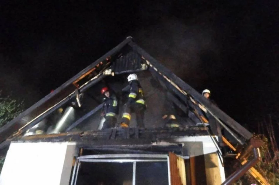 Grybów, Sośnie Dolne - spłonął budynek gospodarczy - zdjęcie 4