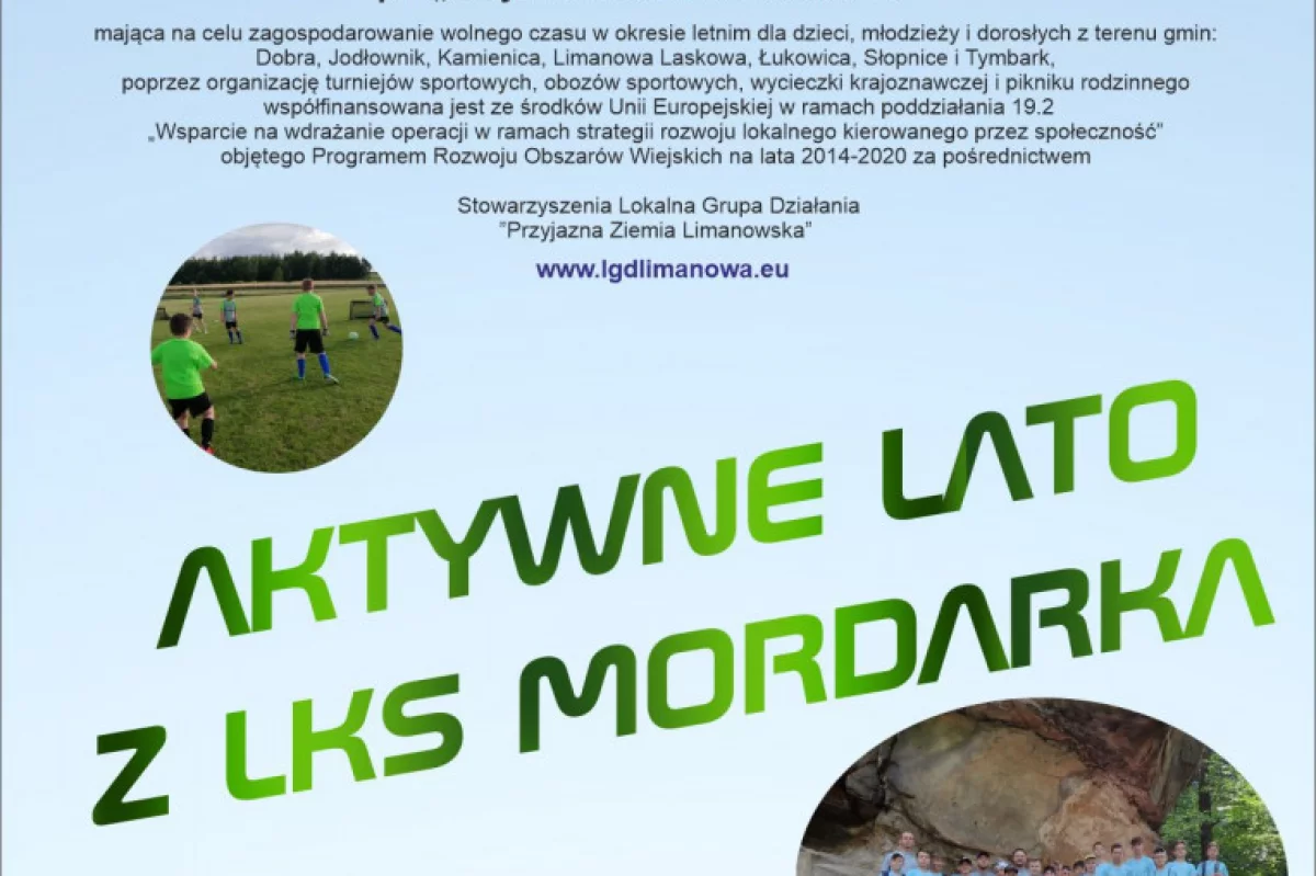 Doatacja na projekt:  „Aktywne lato z LKS Mordarka!”