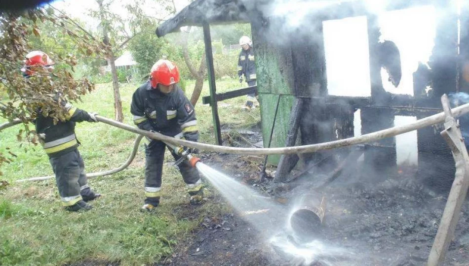 Ktoś spalił altanę przy Radzieckiej - zdjęcie 1