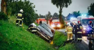 Dachowało Audi, którym podróżowały 4 osoby, w tym dzieci - zdjęcie 4