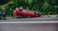 Najechała na tył zaprzęgu i doprowadziła do dachowania. Kierującej zatrzymano prawo jazdy - zdjęcie 4