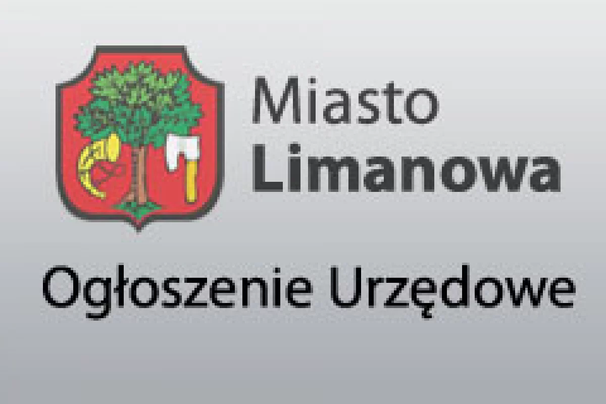 Ogłoszenie Burmistrza Miasta Limanowa z dnia 22.07.2020 roku