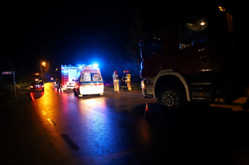 Samochód wypadł z jezdni i wjechał do przydrożnego rowu - zdjęcie 5