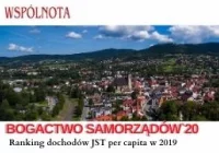 LIMANOWA NA 48 MIEJSCU W RANKINGU ZAMOŻNOŚCI POLSKICH SAMORZĄDÓW - zdjęcie główne