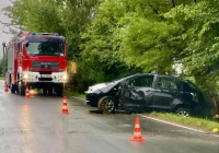 Straciła panowanie nad autem i uderzyła w drzewo. Kierująca trafiła do szpitala - zdjęcie główne