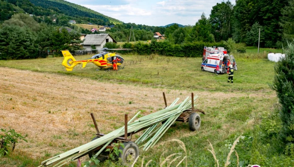 Chłopiec spadł ze schodów na budowie. 12-latka do szpitala zabrało LPR - zdjęcie 1