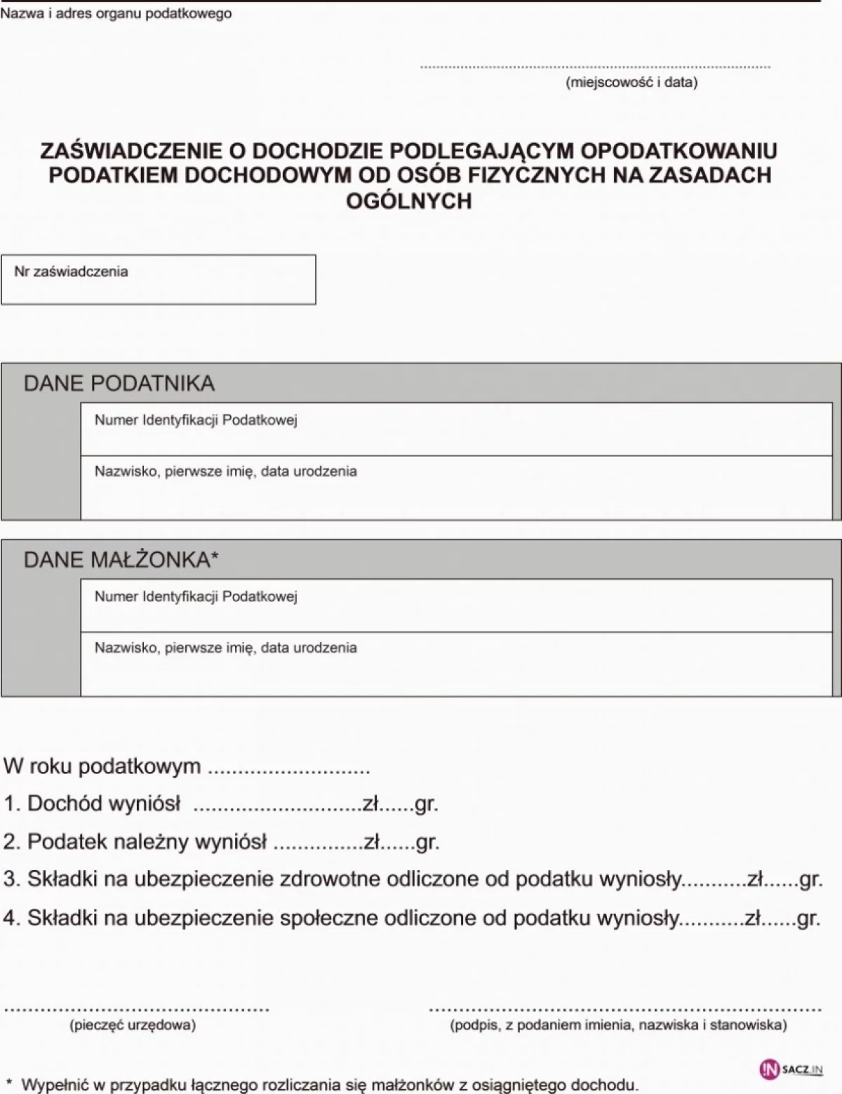 Zaświadczenia o dochodach - w Urzędzie Skarbowym praca wre