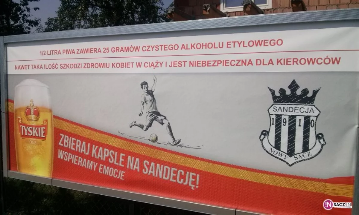 Wypij za Sandecję, za kapsle Tyskiego klub dostanie 20 tysięcy