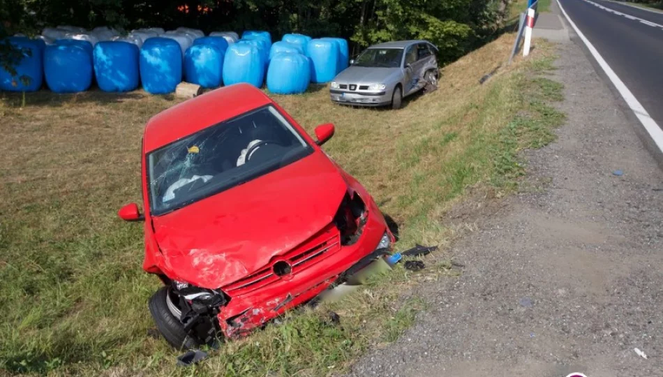 Zderzenie samochodów na DK28 - zdjęcie 1