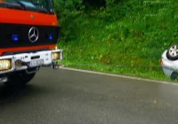 Dachowanie na drodze powiatowej - zdjęcie główne