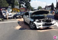 Groźnie wyglądające zderzenie trzech aut - zdjęcie główne