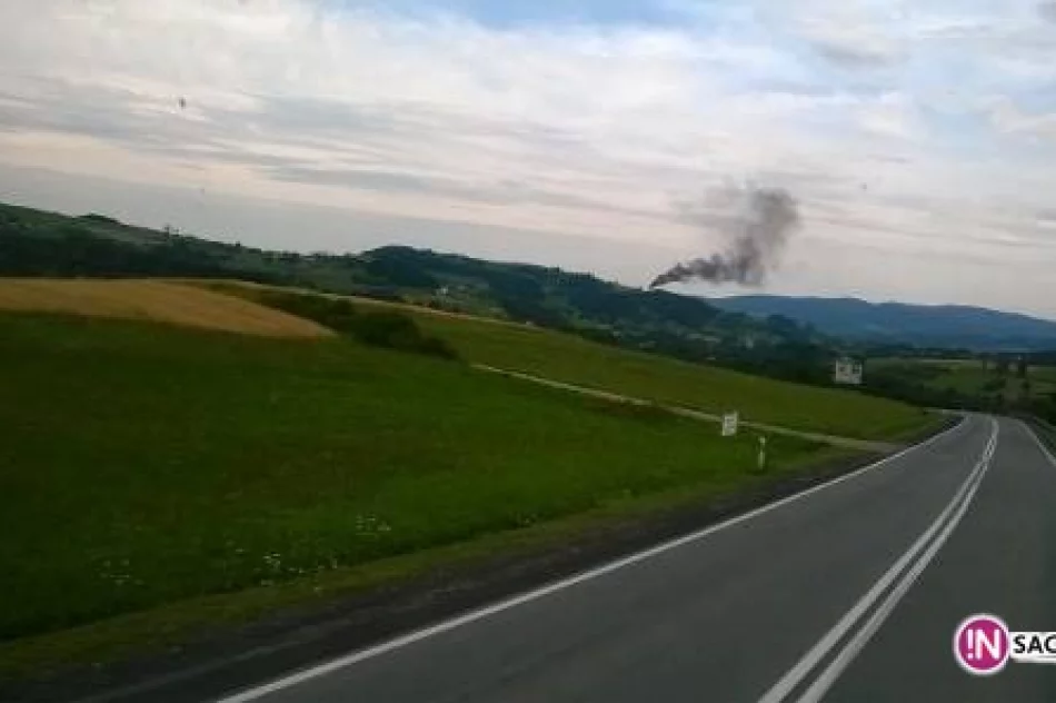 Pożar samochodu w Grybowie - zdjęcie 2