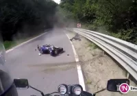 Nagrał upadek motocyklisty na trasie wyścigu - zdjęcie główne