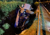 Wypadek podczas wyprzedzania. 21-latek trafił do szpitala - zdjęcie główne