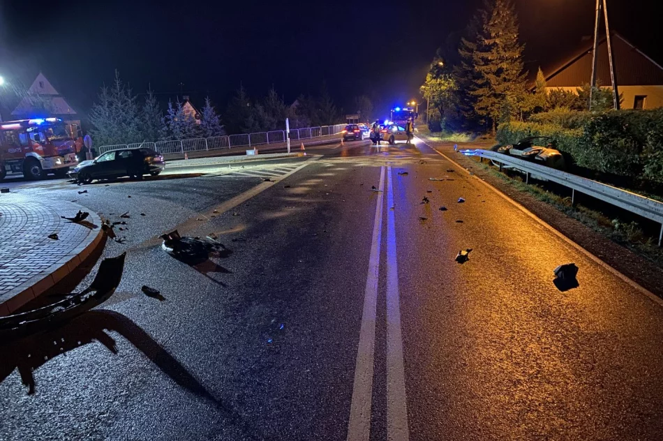 Wypadek podczas wyprzedzania. 21-latek trafił do szpitala - zdjęcie 3