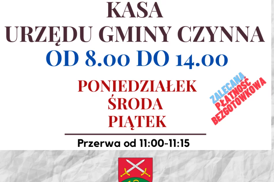 Kasa Urzędu Gminy Limanowa czynna trzy razy w tygodniu - zdjęcie 7